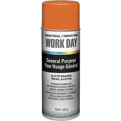 Krylon - Orange, Gloss, Enamel Spray Paint - 9 to 13 Sq Ft per Can, 10 oz Container, Use on Ceramics, Glass, Metal, Plaster, Wood - Eagle Tool & Supply