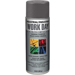 Krylon - Dark Gray, Gloss, Enamel Spray Paint - 9 to 13 Sq Ft per Can, 10 oz Container, Use on Ceramics, Glass, Metal, Plaster, Wood - Eagle Tool & Supply