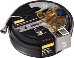 Parker - 50' Long Water Hose - 3/4" Diam, 3/4" GHT, Rubber, 125 psi, Black - Eagle Tool & Supply