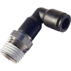 Legris - Plastic Push-To-Connect Tube Fittings Type: Extended Male Elbow Tube Outside Diameter (Inch): 3/8 - Eagle Tool & Supply
