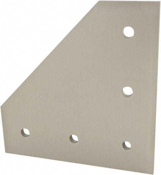 80/20 Inc. - 135mm Wide, Open Shelving Accessory/Component - Aluminum, Clear Anodized Finish, 135mm Long, Use with 45 Series & Bolt Kit 75-3619 - Eagle Tool & Supply