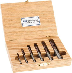 SGS - 1/8 to 1/2", 4 Flute Square End Mill Set - TiCN Coating, Solid Carbide, Single End, 1/8, 3/16, 1/4, 5/16, 3/8, 1/2" Shank Diam, Centercutting - Eagle Tool & Supply