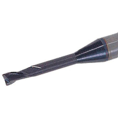 Iscar - 3mm, 4.5mm LOC, 6mm Shank Diam, 80mm OAL, 2 Flute, Solid Carbide Square End Mill - Single End, TiAlN Finish, Spiral Flute, 30° Helix, Right Hand Cut, Right Hand Flute - Eagle Tool & Supply