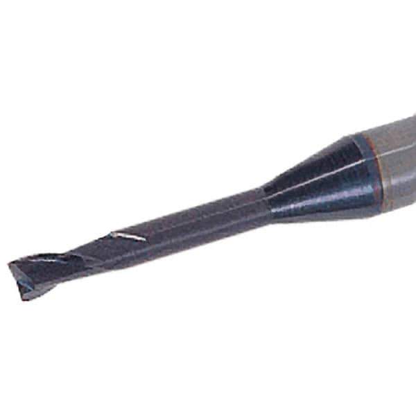 Iscar - 4mm, 6mm LOC, 6mm Shank Diam, 90mm OAL, 2 Flute, Solid Carbide Square End Mill - Single End, TiAlN Finish, Spiral Flute, 30° Helix, Right Hand Cut, Right Hand Flute - Eagle Tool & Supply