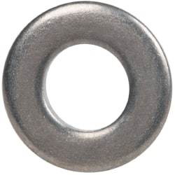 Made in USA - #8 Screw, Grade 300 Stainless Steel Standard Flat Washer - 0.188" ID x 3/8" OD, 0.065" Thick, Plain Finish, Meets Military Specifications - Eagle Tool & Supply