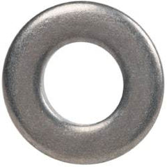 Made in USA - #8 Screw, Grade 300 Stainless Steel Standard Flat Washer - 0.188" ID x 3/8" OD, 0.065" Thick, Plain Finish, Meets Military Specifications - Eagle Tool & Supply