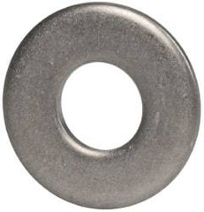 Made in USA - #10 Screw, Grade 300 Stainless Steel Standard Flat Washer - 0.219" ID x 1/2" OD, 0.065" Thick, Passivated Finish, Meets Military Specifications - Eagle Tool & Supply