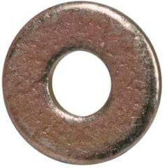 Made in USA - #0 Screw, Grade 1008/1010 Steel Standard Flat Washer - 0.078" ID x 0.188" OD, 0.02" Thick, Cadmium-Plated Finish, Meets Military Specifications - Eagle Tool & Supply