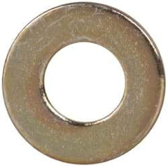 Made in USA - #4 Screw, Grade 1008/1010 Steel Standard Flat Washer - 1/8" ID x 1/4" OD, 0.02" Thick, Cadmium-Plated Finish, Meets Military Specifications - Eagle Tool & Supply