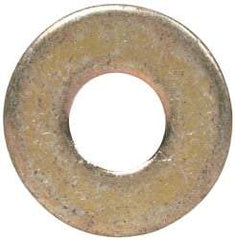 Made in USA - #4 Screw, Grade 1008/1010 Steel Standard Flat Washer - 1/8" ID x 0.312" OD, 0.03" Thick, Cadmium-Plated Finish, Meets Military Specifications - Eagle Tool & Supply