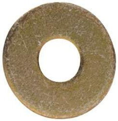 Made in USA - #4 Screw, Grade 1008/1010 Steel Standard Flat Washer - 1/8" ID x 3/8" OD, 0.03" Thick, Cadmium-Plated Finish, Meets Military Specifications - Eagle Tool & Supply