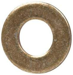 Made in USA - #5 Screw, Grade 1008/1010 Steel Standard Flat Washer - 0.141" ID x 0.281" OD, 0.03" Thick, Cadmium-Plated Finish, Meets Military Specifications - Eagle Tool & Supply
