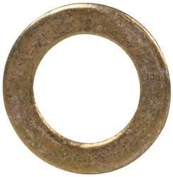 Made in USA - #6 Screw, Grade 1008/1010 Steel Standard Flat Washer - 0.156" ID x 1/4" OD, 0.015" Thick, Cadmium-Plated Finish, Meets Military Specifications - Eagle Tool & Supply