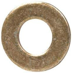 Made in USA - #6 Screw, Grade 1008/1010 Steel Standard Flat Washer - 0.156" ID x 0.312" OD, 0.03" Thick, Cadmium-Plated Finish, Meets Military Specifications - Eagle Tool & Supply