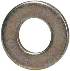 Made in USA - #8 Screw, Grade 1008/1010 Steel Standard Flat Washer - 0.188" ID x 3/8" OD, 0.042" Thick, Cadmium-Plated Finish, Meets Military Specifications - Eagle Tool & Supply
