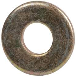 Made in USA - #8 Screw, Grade 1008/1010 Steel Standard Flat Washer - 0.188" ID x 0.438" OD, 0.06" Thick, Cadmium-Plated Finish, Meets Military Specifications - Eagle Tool & Supply