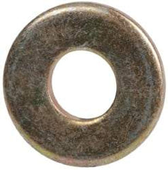 Made in USA - #8 Screw, Grade 1008/1010 Steel Standard Flat Washer - 0.188" ID x 0.438" OD, 0.06" Thick, Cadmium-Plated Finish, Meets Military Specifications - Eagle Tool & Supply