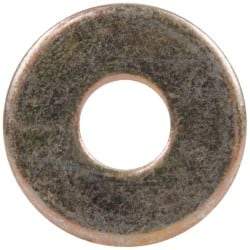 Made in USA - #8 Screw, Grade 1008/1010 Steel Standard Flat Washer - 0.188" ID x 1/2" OD, 0.06" Thick, Cadmium-Plated Finish, Meets Military Specifications - Eagle Tool & Supply