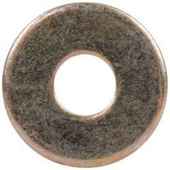 Made in USA - #8 Screw, Grade 1008/1010 Steel Standard Flat Washer - 0.188" ID x 1/2" OD, 0.06" Thick, Cadmium-Plated Finish, Meets Military Specifications - Eagle Tool & Supply