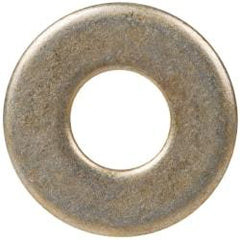 Made in USA - #10 Screw, Grade 1008/1010 Steel Standard Flat Washer - 0.219" ID x 1/2" OD, 0.048" Thick, Cadmium-Plated Finish, Meets Military Specifications - Eagle Tool & Supply