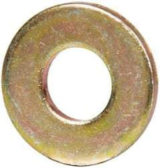 Made in USA - #10 Screw, Grade 1008/1010 Steel Standard Flat Washer - 1/4" ID x 0.562" OD, 0.06" Thick, Cadmium-Plated Finish, Meets Military Specifications - Eagle Tool & Supply