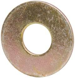 Made in USA - #10 Screw, Grade 1008/1010 Steel Standard Flat Washer - 1/4" ID x 5/8" OD, 0.03" Thick, Cadmium-Plated Finish, Meets Military Specifications - Eagle Tool & Supply
