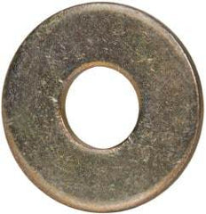 Made in USA - 1/4" Screw, Grade 1008/1010 Steel Standard Flat Washer - 0.281" ID x 0.734" OD, 0.06" Thick, Cadmium-Plated Finish, Meets Military Specifications - Eagle Tool & Supply