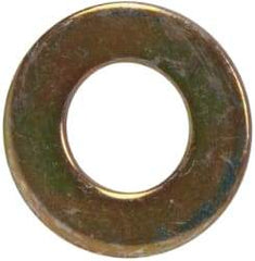 Made in USA - 5/16" Screw, Grade 1008/1010 Steel Standard Flat Washer - 0.344" ID x 0.688" OD, 0.06" Thick, Cadmium-Plated Finish, Meets Military Specifications - Eagle Tool & Supply
