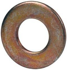 Made in USA - 3/8" Screw, Grade 1008/1010 Steel Standard Flat Washer - 0.406" ID x 0.812" OD, 0.06" Thick, Cadmium-Plated Finish, Meets Military Specifications - Eagle Tool & Supply