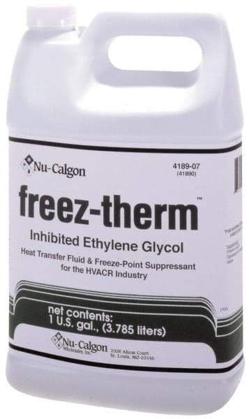 Nu-Calgon - 55 Gallon Heat-Transfer Antifreeze Fluid - Comes in Drum, Ethylene Glycol Composition - Eagle Tool & Supply