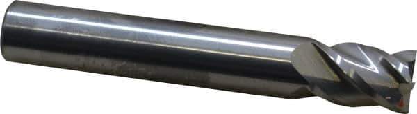 Accupro - 12mm, 16mm LOC, 12mm Shank Diam, 76mm OAL, 4 Flute, Solid Carbide Square End Mill - Single End, Uncoated, Spiral Flute, 40° Helix, Centercutting, Right Hand Cut, Right Hand Flute - Eagle Tool & Supply