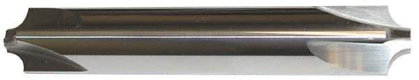 Accupro - 0.1" Radius, 3/8" Mill Diam, 4 Flute Solid Carbide Corner Rounding End Mill - Double End, TiCN Finish, 2-1/2" OAL, 3/8" Shank Diam - Eagle Tool & Supply