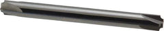 Accupro - 0.046" Radius, 1/4" Mill Diam, 4 Flute Solid Carbide Corner Rounding End Mill - Double End, Uncoated, 2-1/2" OAL, 1/4" Shank Diam - Eagle Tool & Supply