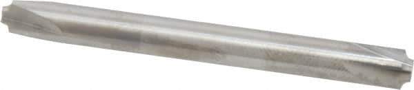Accupro - 0.05" Radius, 1/4" Mill Diam, 4 Flute Solid Carbide Corner Rounding End Mill - Double End, Uncoated, 2-1/2" OAL, 1/4" Shank Diam - Eagle Tool & Supply