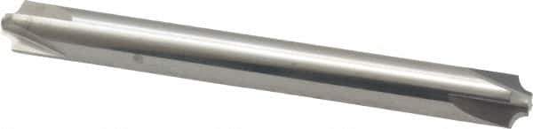 Accupro - 0.062" Radius, 1/4" Mill Diam, 4 Flute Solid Carbide Corner Rounding End Mill - Double End, Uncoated, 2-1/2" OAL, 1/4" Shank Diam - Eagle Tool & Supply