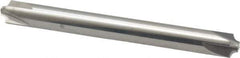 Accupro - 0.062" Radius, 1/4" Mill Diam, 4 Flute Solid Carbide Corner Rounding End Mill - Double End, Uncoated, 2-1/2" OAL, 1/4" Shank Diam - Eagle Tool & Supply