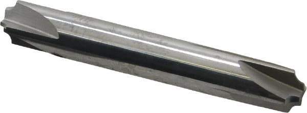 Accupro - 0.078" Radius, 3/8" Mill Diam, 4 Flute Solid Carbide Corner Rounding End Mill - Double End, Uncoated, 2-1/2" OAL, 3/8" Shank Diam - Eagle Tool & Supply