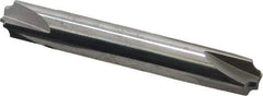 Accupro - 0.078" Radius, 3/8" Mill Diam, 4 Flute Solid Carbide Corner Rounding End Mill - Double End, Uncoated, 2-1/2" OAL, 3/8" Shank Diam - Eagle Tool & Supply