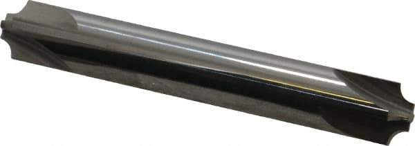 Accupro - 0.094" Radius, 3/8" Mill Diam, 4 Flute Solid Carbide Corner Rounding End Mill - Double End, Uncoated, 2-1/2" OAL, 3/8" Shank Diam - Eagle Tool & Supply