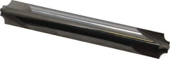 Accupro - 0.094" Radius, 3/8" Mill Diam, 4 Flute Solid Carbide Corner Rounding End Mill - Double End, Uncoated, 2-1/2" OAL, 3/8" Shank Diam - Eagle Tool & Supply