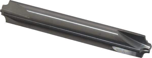 Accupro - 0.1" Radius, 3/8" Mill Diam, 4 Flute Solid Carbide Corner Rounding End Mill - Double End, Uncoated, 2-1/2" OAL, 3/8" Shank Diam - Eagle Tool & Supply