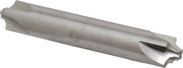 Accupro - 0.156" Radius, 1/2" Mill Diam, 4 Flute Solid Carbide Corner Rounding End Mill - Double End, Uncoated, 3" OAL, 1/2" Shank Diam - Eagle Tool & Supply
