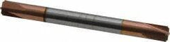 Accupro - 0.015" Radius, 3/16" Mill Diam, 4 Flute Solid Carbide Corner Rounding End Mill - Double End, TiCN Finish, 2" OAL, 3/16" Shank Diam - Eagle Tool & Supply