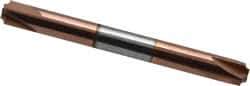 Accupro - 0.04" Radius, 1/4" Mill Diam, 4 Flute Solid Carbide Corner Rounding End Mill - Double End, TiCN Finish, 2-1/2" OAL, 1/4" Shank Diam - Eagle Tool & Supply