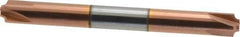 Accupro - 0.05" Radius, 1/4" Mill Diam, 4 Flute Solid Carbide Corner Rounding End Mill - Double End, TiCN Finish, 2-1/2" OAL, 1/4" Shank Diam - Eagle Tool & Supply