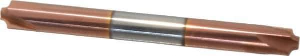 Accupro - 0.062" Radius, 1/4" Mill Diam, 4 Flute Solid Carbide Corner Rounding End Mill - Double End, TiCN Finish, 2-1/2" OAL, 1/4" Shank Diam - Eagle Tool & Supply
