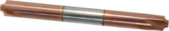 Accupro - 0.062" Radius, 1/4" Mill Diam, 4 Flute Solid Carbide Corner Rounding End Mill - Double End, TiCN Finish, 2-1/2" OAL, 1/4" Shank Diam - Eagle Tool & Supply