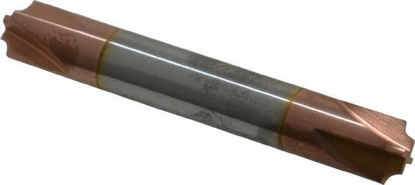 Accupro - 0.078" Radius, 3/8" Mill Diam, 4 Flute Solid Carbide Corner Rounding End Mill - Double End, TiCN Finish, 2-1/2" OAL, 3/8" Shank Diam - Eagle Tool & Supply