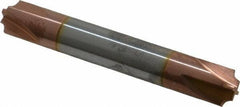 Accupro - 0.078" Radius, 3/8" Mill Diam, 4 Flute Solid Carbide Corner Rounding End Mill - Double End, TiCN Finish, 2-1/2" OAL, 3/8" Shank Diam - Eagle Tool & Supply