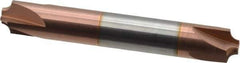 Accupro - 0.094" Radius, 3/8" Mill Diam, 4 Flute Solid Carbide Corner Rounding End Mill - Double End, TiCN Finish, 2-1/2" OAL, 3/8" Shank Diam - Eagle Tool & Supply